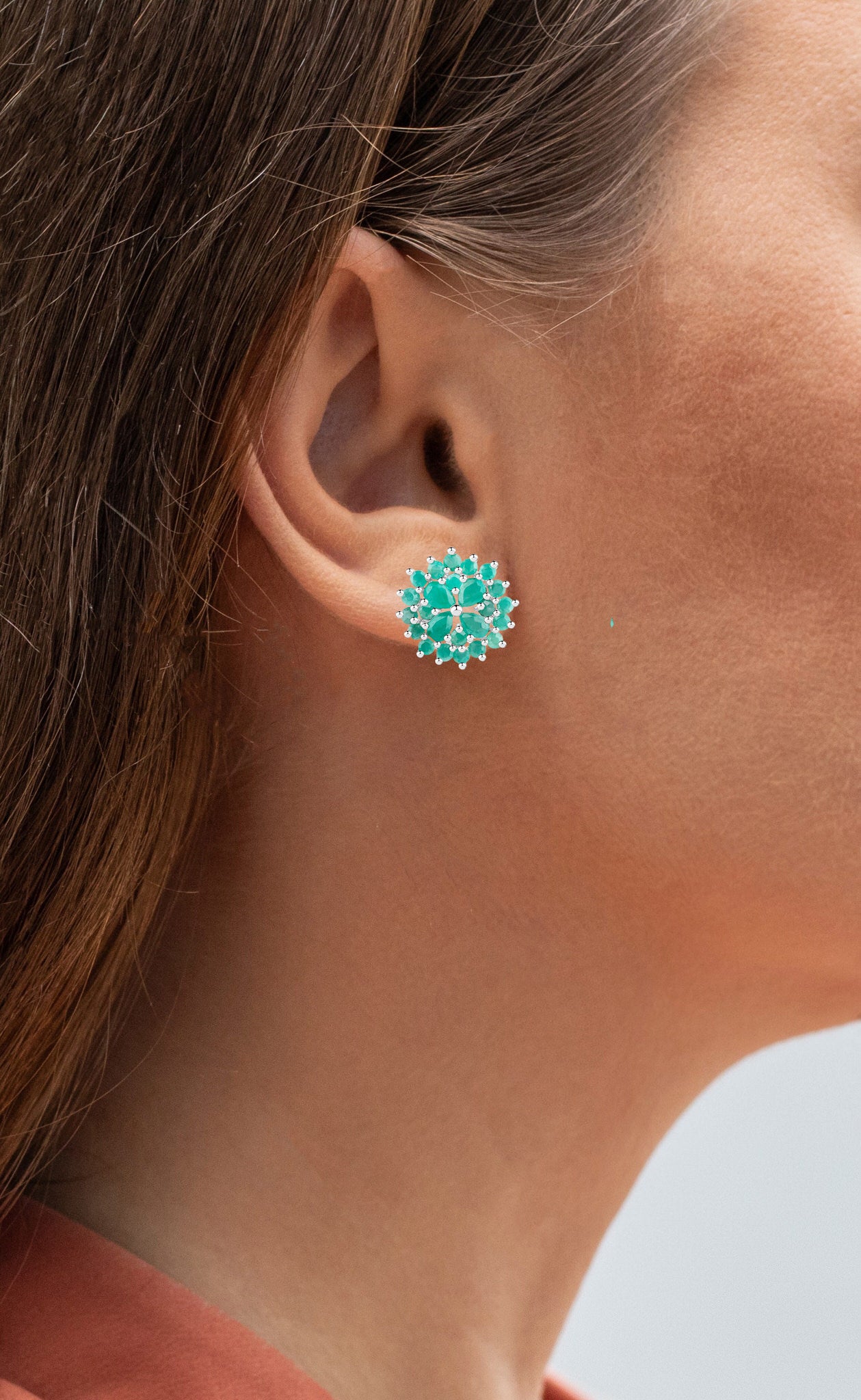 Emerald Earrings 2.3 Carats Sterling Silver