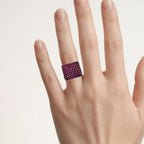 Ruby Ring 2.82 Carats Sterling Silver