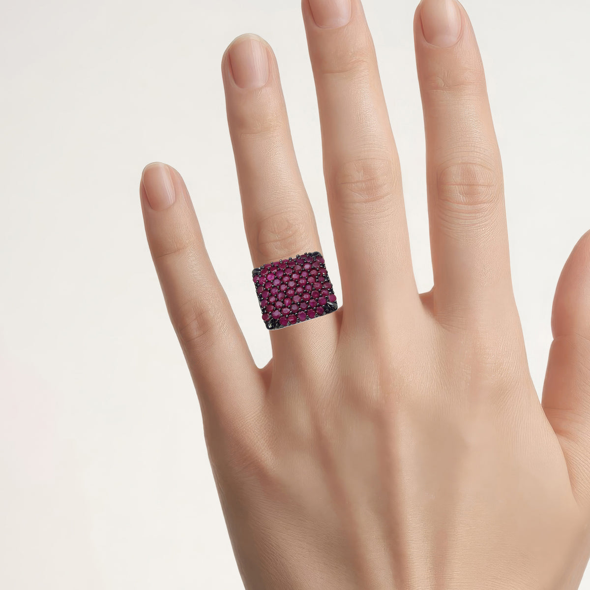 Ruby Ring 2.82 Carats Sterling Silver