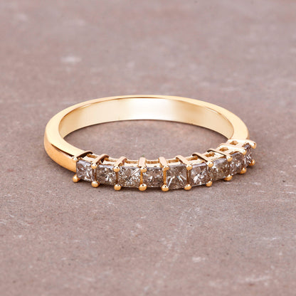 Champagne Diamond Ring 0.48 Carats 14K Yellow Gold
