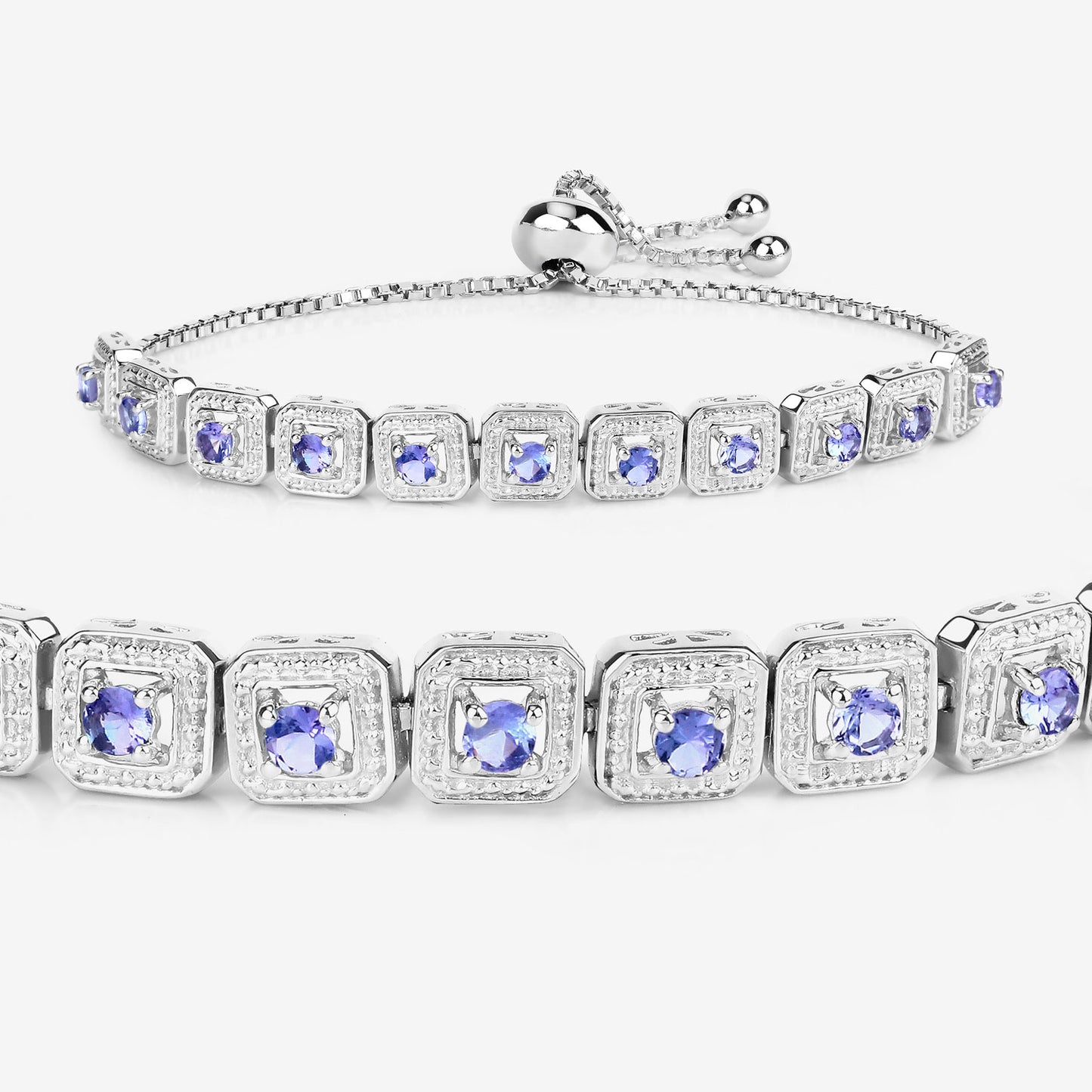 Tanzanite Bracelet 1.08 Carats Sterling Silver