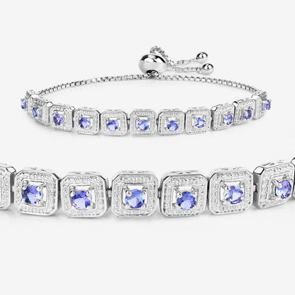Tanzanite Bracelet 1.08 Carats Sterling Silver