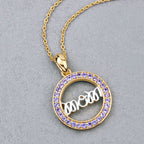 Tanzanite Mom Pendant 0.62 Carats Gold Plated Silver