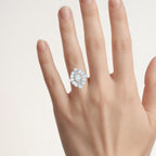 Aquamarine Ring With White Topaz 1.84 Carats Sterling Silver