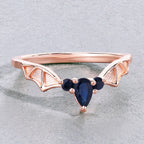 Blue Sapphire Ring 0.26 Carats Gold Plated Silver