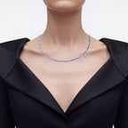 Tanzanite Necklace 21.4 Carats Sterling Silver