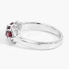 Garnet Ring 0.58 Carats Sterling Silver