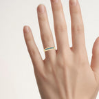 Blue Diamond Ring 0.34 Carats Gold Plated Silver