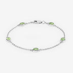 Peridot Bracelet 1.74 Carats Sterling Silver