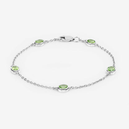 Peridot Bracelet 1.74 Carats Sterling Silver