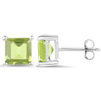 Peridot Earrings 2.28 Carats Sterling Silver