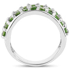 Chrome Diopside Ring 3.06 Carats Sterling Silver