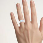 Blue Topaz Ring With White Topaz 1.04 Carats Sterling Silver