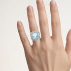 Multicolor Topaz Ring 5.34 Carats Sterling Silver