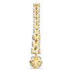Citrine Dangle Earrings 7.2 Carats 18K White Gold Plated Silver