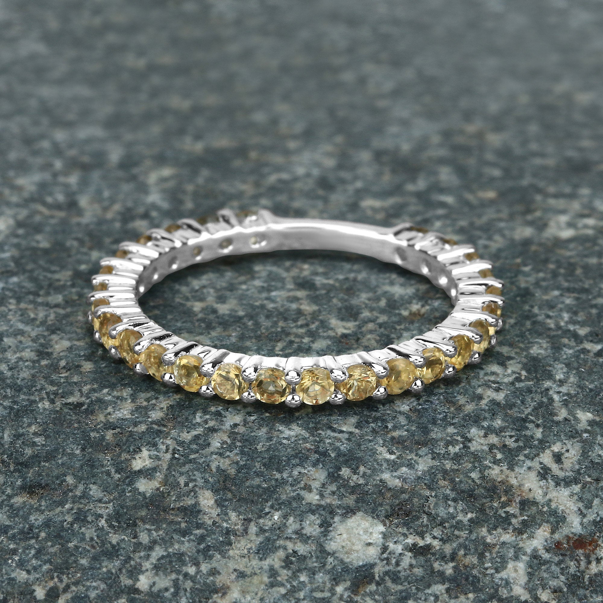Citrine Ring 0.8 Carats Sterling Silver