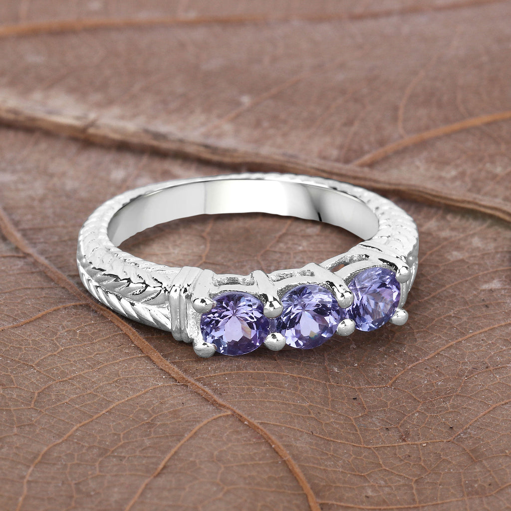 Tanzanite Ring 1.1 Carats Sterling Silver
