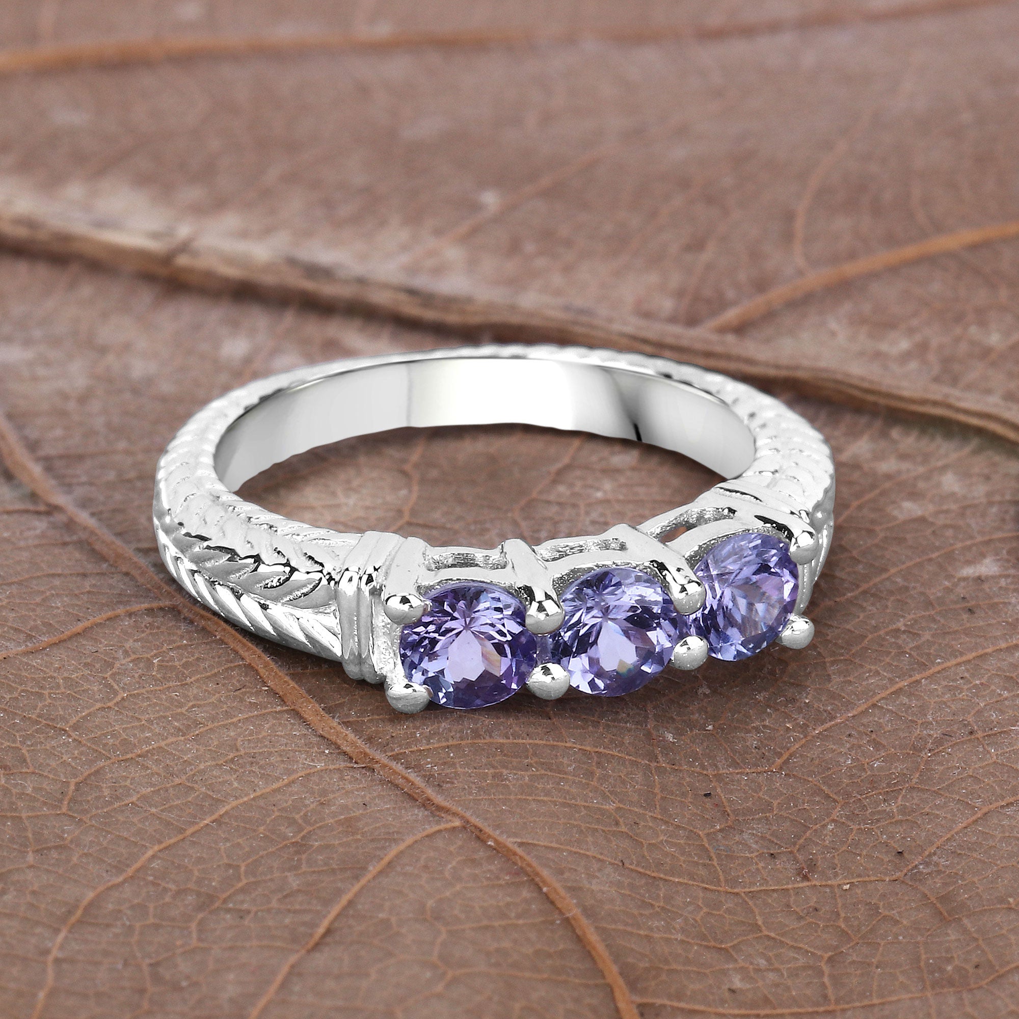 Tanzanite Ring 1.1 Carats Sterling Silver
