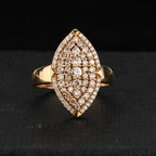 Light Brown Diamond Cluster Ring 0.77 Carats 9K Yellow Gold
