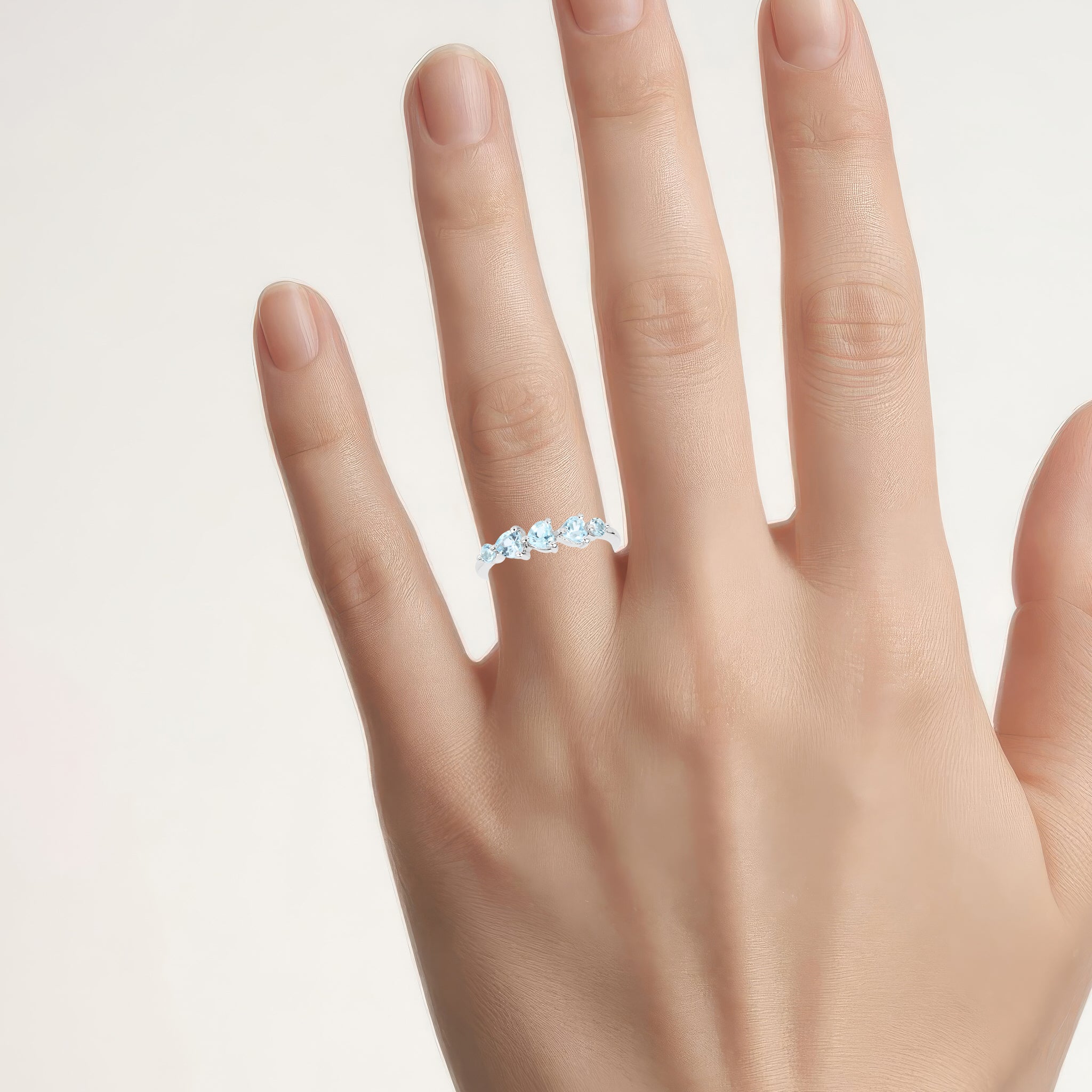 Blue Topaz Ring 1.18 Carats Sterling Silver