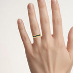 Blue Diamond Ring 0.48 Carats Gold Plated Silver