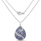 Tanzanite Pendant 4.68 Carats Sterling Silver