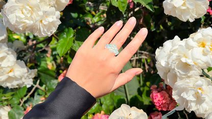 Natural Opal Ring 2.14 Carats Sterling Silver