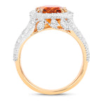 Natural Citrine Cocktail Ring With White Topazes 3.70 Carats Total