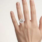 Labradorite Ring With White Topaz 5.4 Carats Sterling Silver