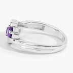 Amethyst Ring 0.7 Carats Sterling Silver