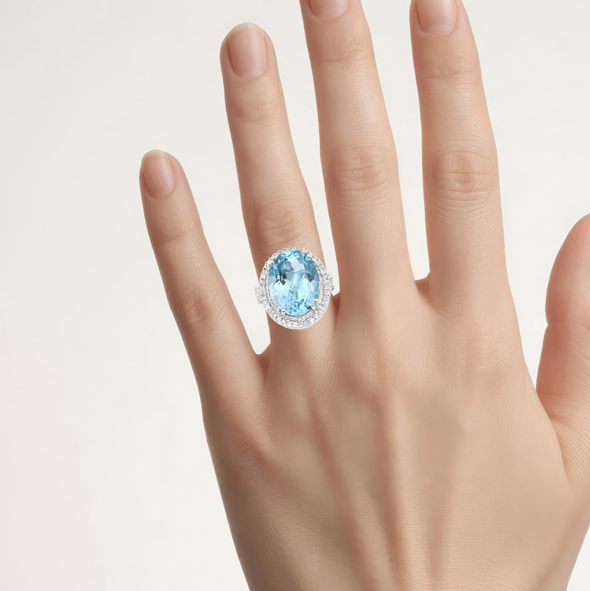 Multicolor Topaz Ring 8.12 Carats Sterling Silver