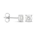 Diamond Stud Earrings 0.78 Carats 14K White Gold