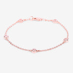 Morganite Bracelet 0.44 Carats Gold Plated Silver