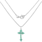 Zambian Emerald Pendant 1.98 Carats Sterling Silver