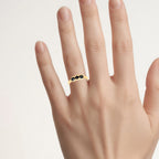 Black Diamond Ring 1.14 Carats Gold Plated Silver