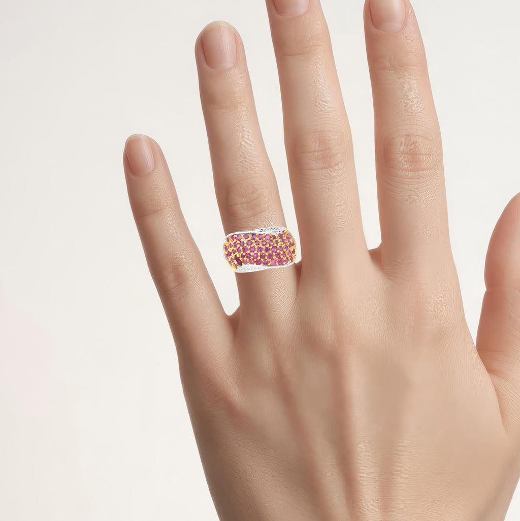 Ruby Ring 2.52 Carats Sterling Silver