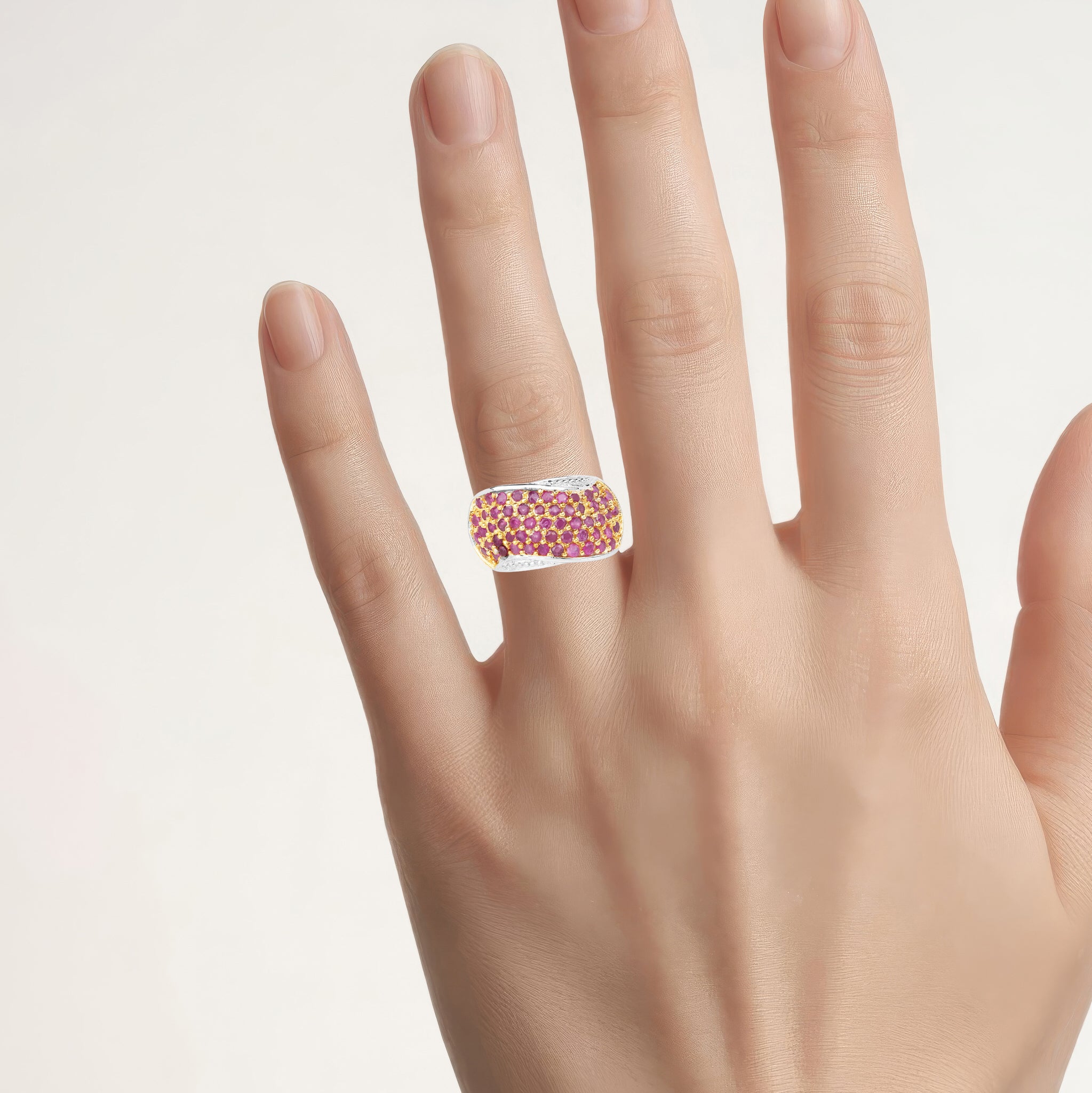 Ruby Ring 2.52 Carats Sterling Silver