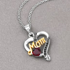Garnet Mom Pendant With Black Spinel 0.52 Carats Gold Plated Silver