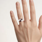 Garnet Ring 2.38 Carats Sterling Silver