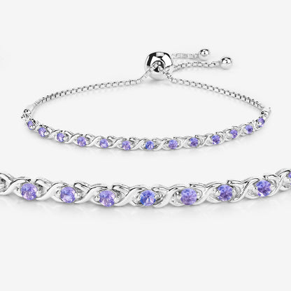 Tanzanite Bracelet 0.9 Carats Sterling Silver
