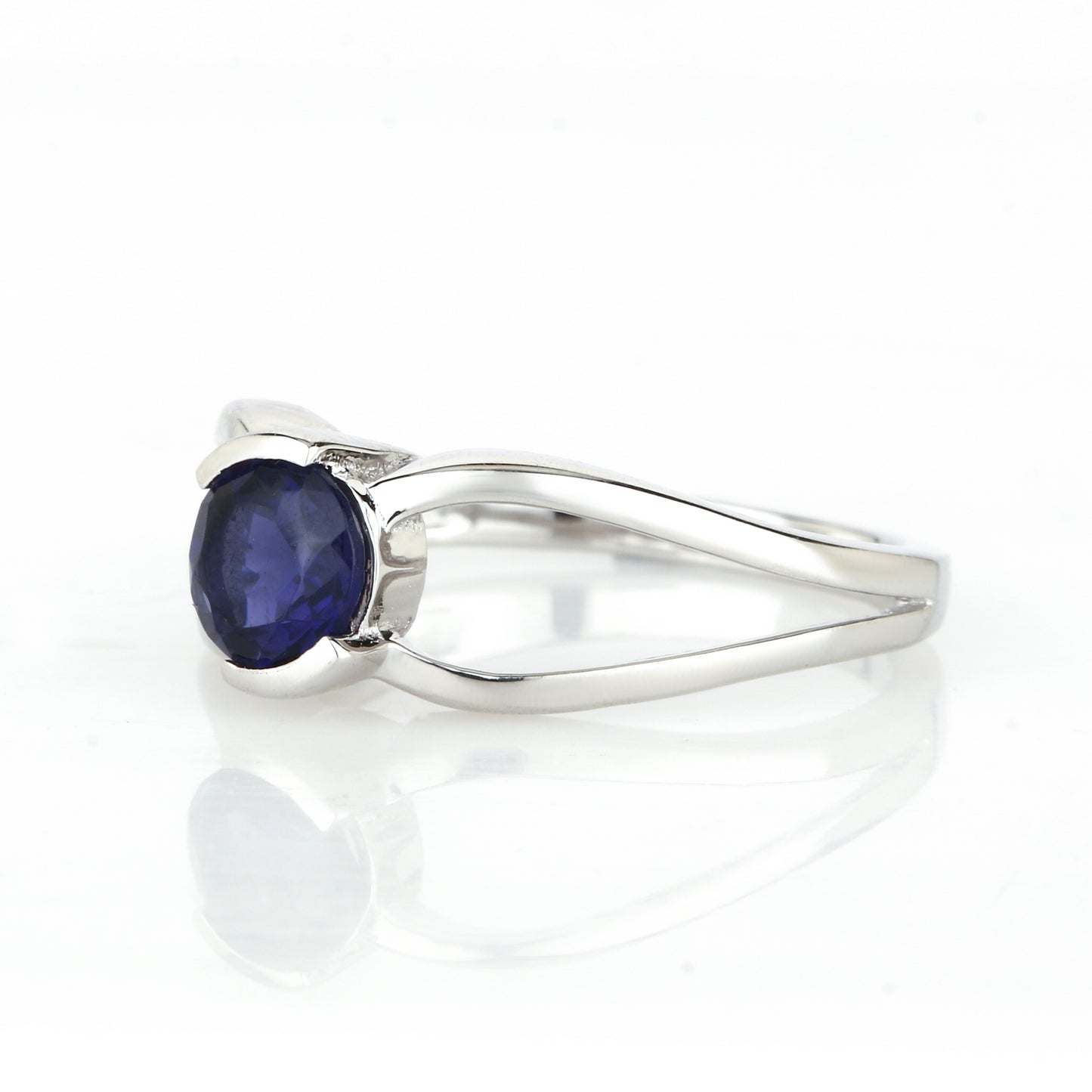 Iolite Ring 0.70 Carats Sterling Silver