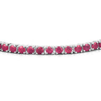 Ruby Bracelet 8.78 Carats Sterling Silver