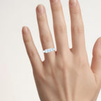 Blue Topaz Ring 0.56 Carats Sterling Silver