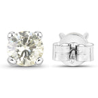 Diamond Stud Earrings 0.7 Carats 14K White Gold
