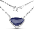 Blue Aventurine Necklace 3.9 Carats Sterling Silver