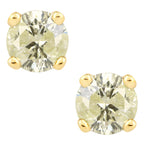 Diamond Stud Earrings 0.94 Carats 14K Yellow Gold