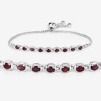 Garnet Bracelet 1.78 Carats Sterling Silver