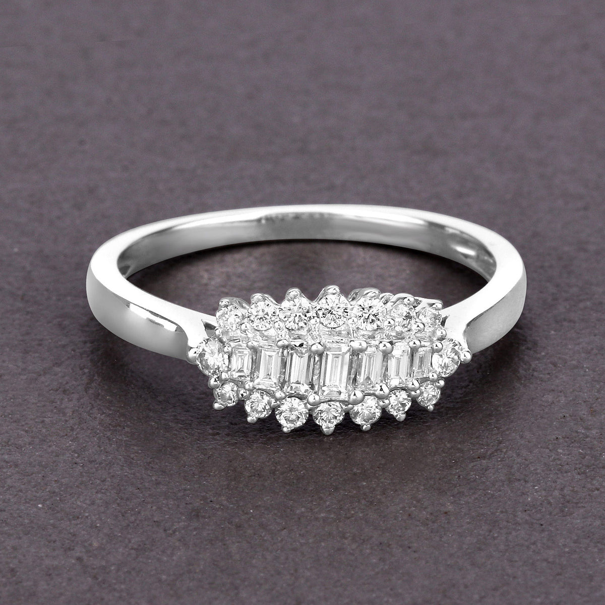 Diamond Ring 0.26 Carats 14K White Gold