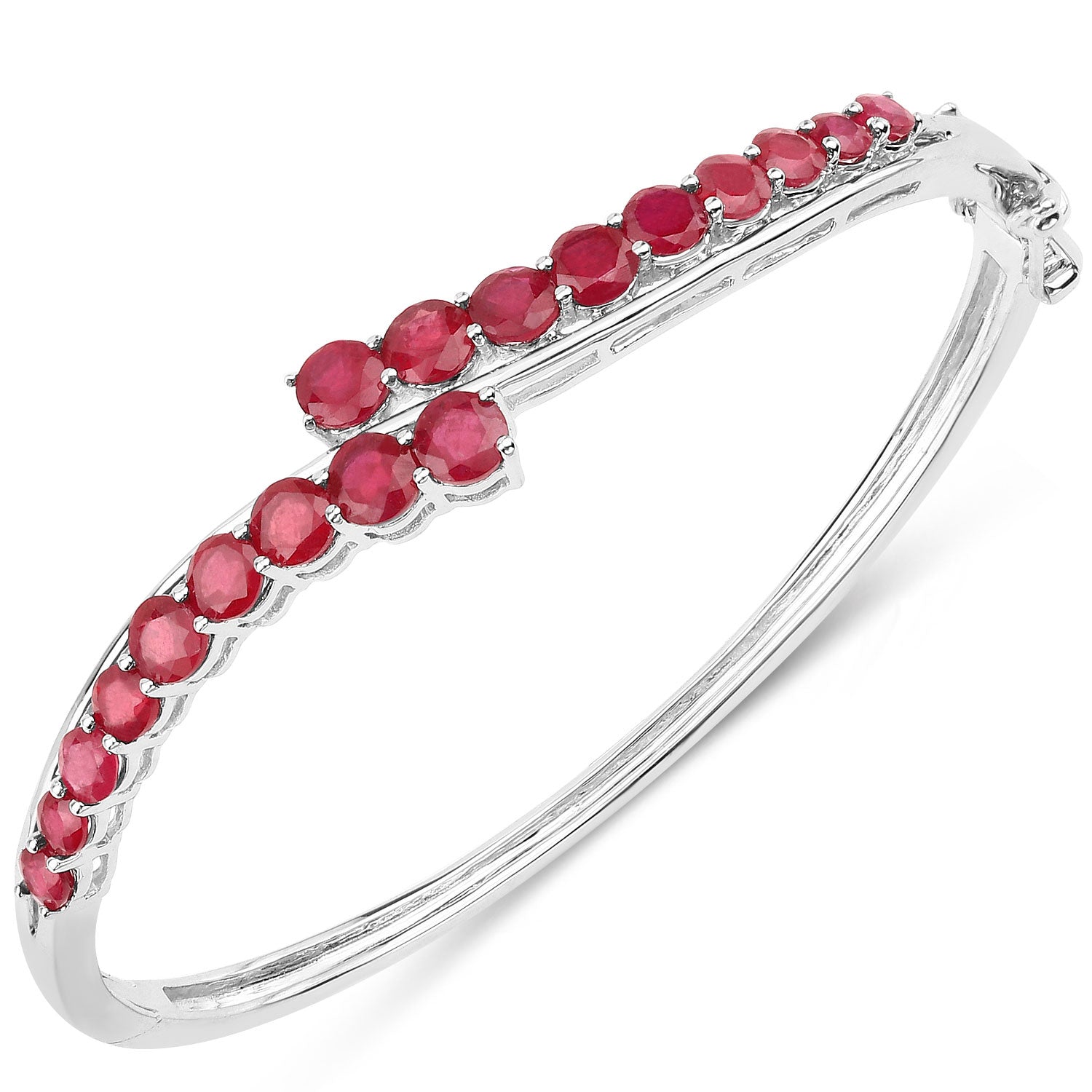 Ruby Bracelet 9.02 Carats Sterling Silver
