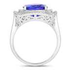 Tanzanite Ring Diamonds 5.15 Carats 14K White Gold